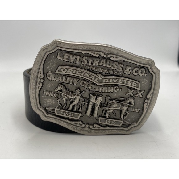 Levi Strauss & Co. Two Horse Brand Limited Edition Belt Black- Flaws Read - Picture 1 of 8